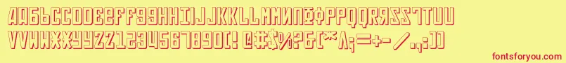 Soviet3D Font – Red Fonts on Yellow Background