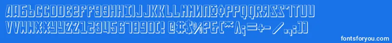 Soviet3D Font – White Fonts on Blue Background