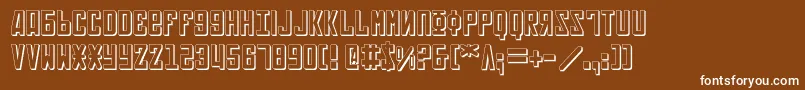 Soviet3D Font – White Fonts on Brown Background