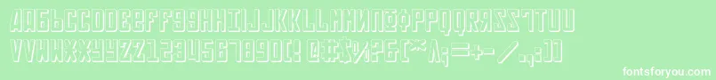 Soviet3D Font – White Fonts on Green Background