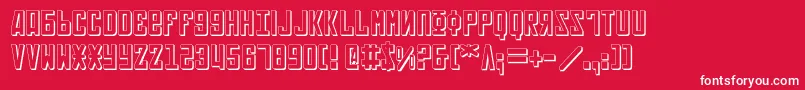 Soviet3D Font – White Fonts on Red Background