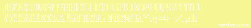 Soviet3D Font – White Fonts on Yellow Background