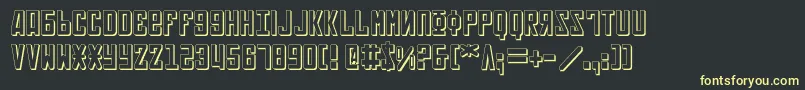 Soviet3D Font – Yellow Fonts on Black Background