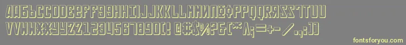 Soviet3D Font – Yellow Fonts on Gray Background