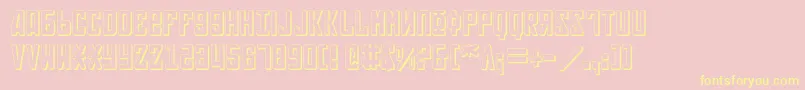 Soviet3D Font – Yellow Fonts on Pink Background