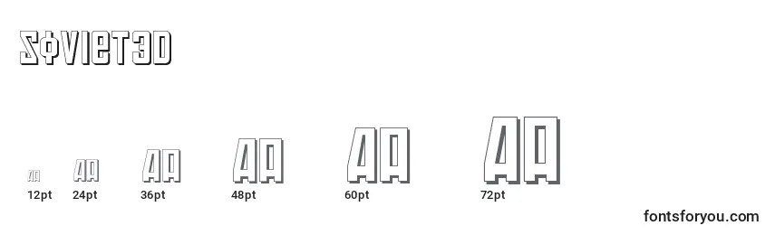 Размеры шрифта Soviet3D