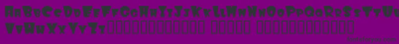 Winkf-Schriftart – Schwarze Schriften auf violettem Hintergrund