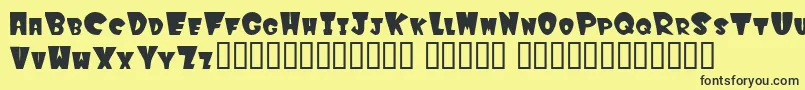 Winkf Font – Black Fonts on Yellow Background