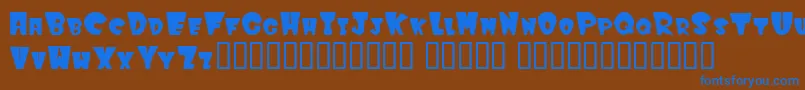 Winkf Font – Blue Fonts on Brown Background