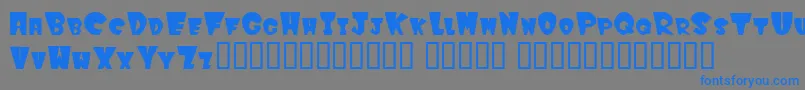 Winkf-fontti – siniset fontit harmaalla taustalla