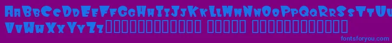 Winkf Font – Blue Fonts on Purple Background