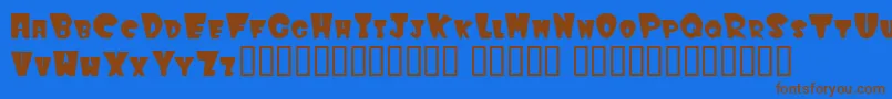 Winkf Font – Brown Fonts on Blue Background