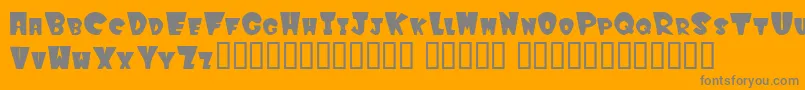 Winkf Font – Gray Fonts on Orange Background