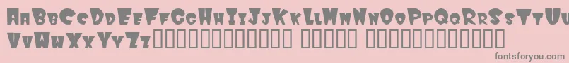 フォントWinkf – ピンクの背景に灰色の文字