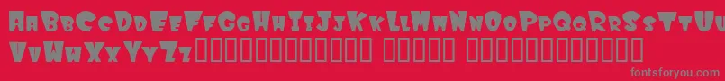 Winkf-fontti – harmaat kirjasimet punaisella taustalla