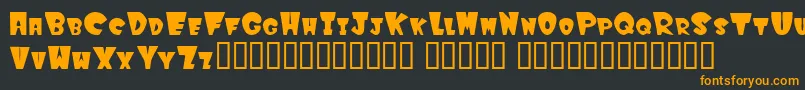 フォントWinkf – 黒い背景にオレンジの文字