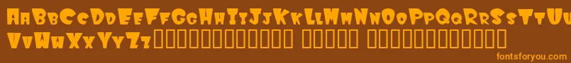 Winkf Font – Orange Fonts on Brown Background