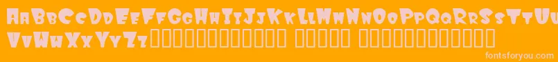Winkf Font – Pink Fonts on Orange Background