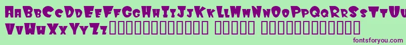Winkf Font – Purple Fonts on Green Background