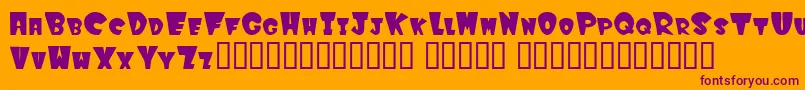 Winkf Font – Purple Fonts on Orange Background