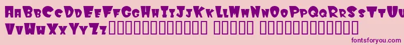Winkf Font – Purple Fonts on Pink Background