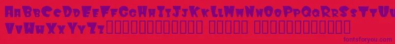 Шрифт Winkf – фиолетовые шрифты на красном фоне