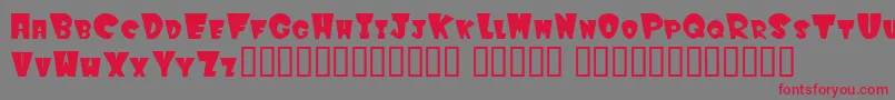 Winkf Font – Red Fonts on Gray Background