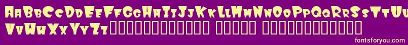 Winkf Font – Yellow Fonts on Purple Background