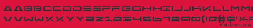 FreeAgentBoldExpanded Font – Black Fonts on Red Background