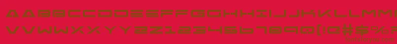 フォントFreeAgentBoldExpanded – 赤い背景に茶色の文字