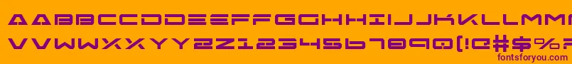 FreeAgentBoldExpanded Font – Purple Fonts on Orange Background