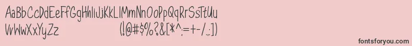 フォントDorathyPersonalUseOnly – ピンクの背景に黒い文字