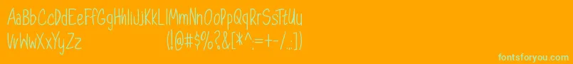DorathyPersonalUseOnly Font – Green Fonts on Orange Background