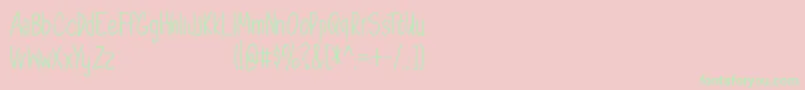 DorathyPersonalUseOnly Font – Green Fonts on Pink Background