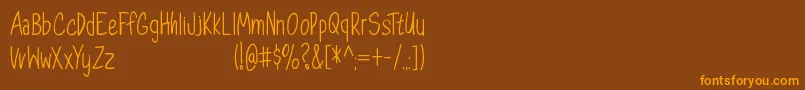 DorathyPersonalUseOnly Font – Orange Fonts on Brown Background