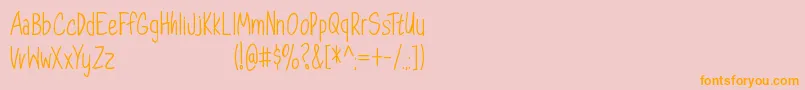 DorathyPersonalUseOnly Font – Orange Fonts on Pink Background