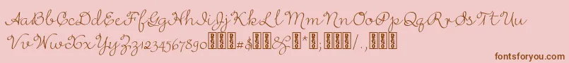 RufusscriptDemo Font – Brown Fonts on Pink Background