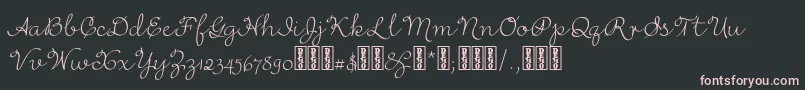 RufusscriptDemo Font – Pink Fonts on Black Background