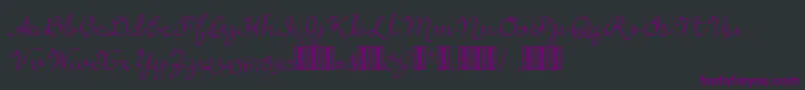 Шрифт RufusscriptDemo – фиолетовые шрифты на чёрном фоне
