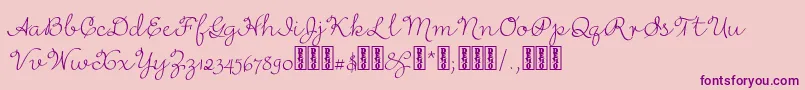 RufusscriptDemo Font – Purple Fonts on Pink Background