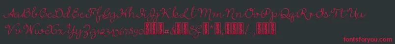 RufusscriptDemo Font – Red Fonts on Black Background