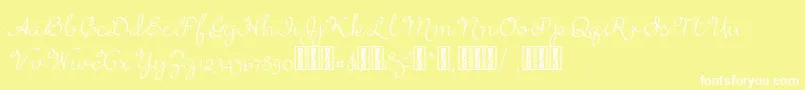 フォントRufusscriptDemo – 黄色い背景に白い文字