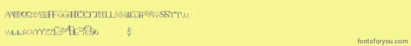 Heavyweight Font – Gray Fonts on Yellow Background