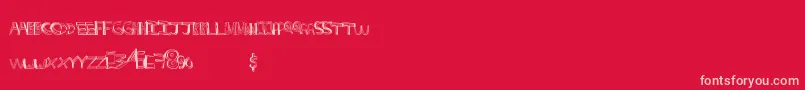 fuente Heavyweight – Fuentes Rosadas Sobre Fondo Rojo