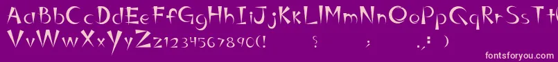 Belindarguez Font – Pink Fonts on Purple Background