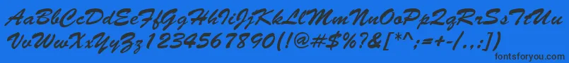 TomasoRegular Font – Black Fonts on Blue Background