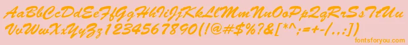 TomasoRegular Font – Orange Fonts on Pink Background