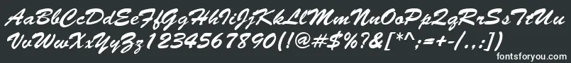 TomasoRegular Font – White Fonts on Black Background