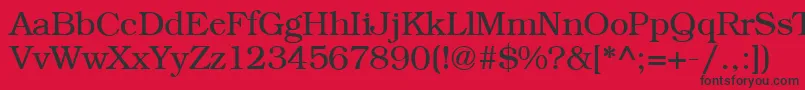 BookplateRegular Font – Black Fonts on Red Background