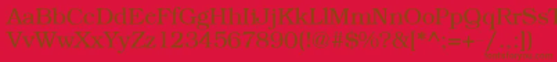 BookplateRegular Font – Brown Fonts on Red Background